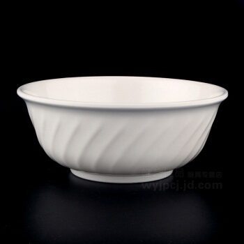 仿瓷碗密胺餐具碗汤碗饭碗粥碗塑料斜纹碗 100只/箱（7英寸 17.5*7cm） CF.060--
