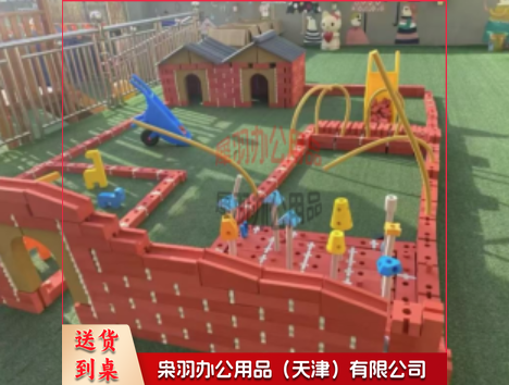 幼儿园砖筑大师户外建构区EVA软体红砖积木拼搭砌砖玩具安吉游戏 620件EVA--