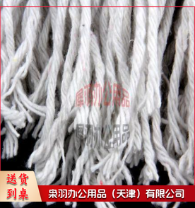 大圆头木把木杆墩布棉线拖把吸水拖把白棉线--