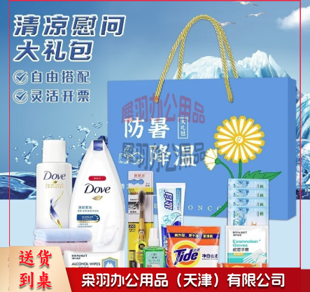 防暑降温大礼包LOGO夏季高温慰问品员工福利用品劳保清凉套装 防暑降温礼盒装(套装二) 背包/箱具-