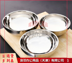不锈钢餐具五件套(碗+盆+碟+杯+勺)-