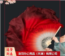 绸扇 舞蹈扇子长绸扇古典舞大红舞蹈扇-