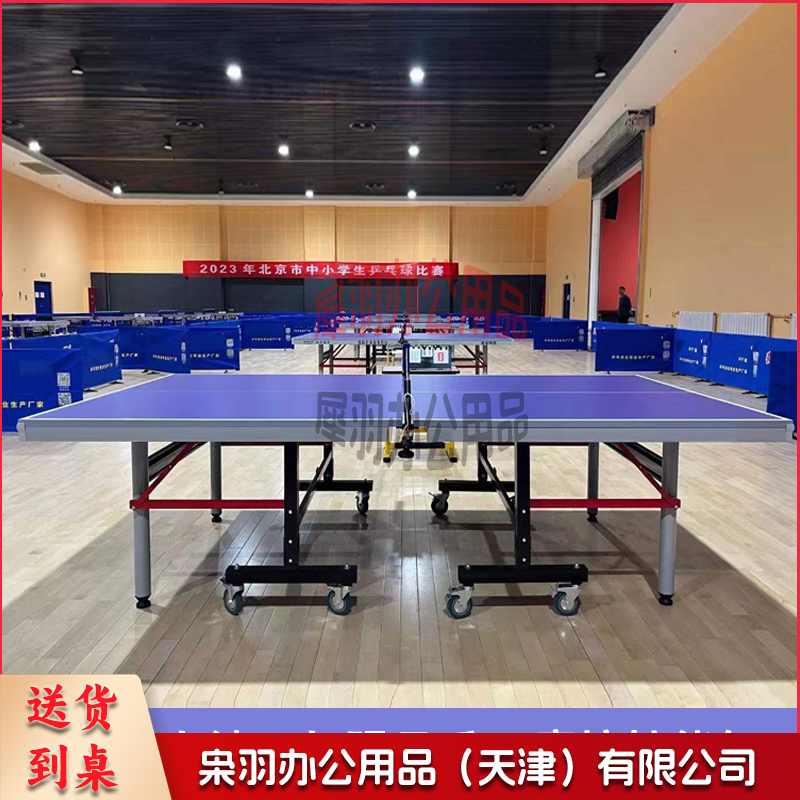 HJPT009乒乓球台室内带轮移动乒乓球桌比赛专用球台-